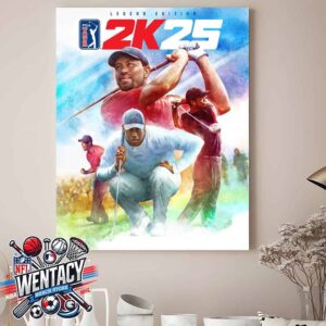 Tiger Woods Legend Edition PGA Tour 2K25 Home Decor Poster Canvas