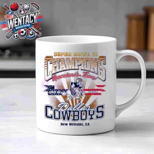 Vintage Dallas Cowboys Super Bowl VI Champions America’s Team Jan 16 1972 New Orleans LA Souvenir Ceramic Mug