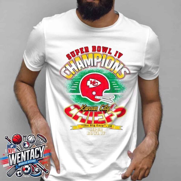 Vintage Kansas City Chiefs Super Bowl IV Champions The Big Easy LA Unisex T-Shirt