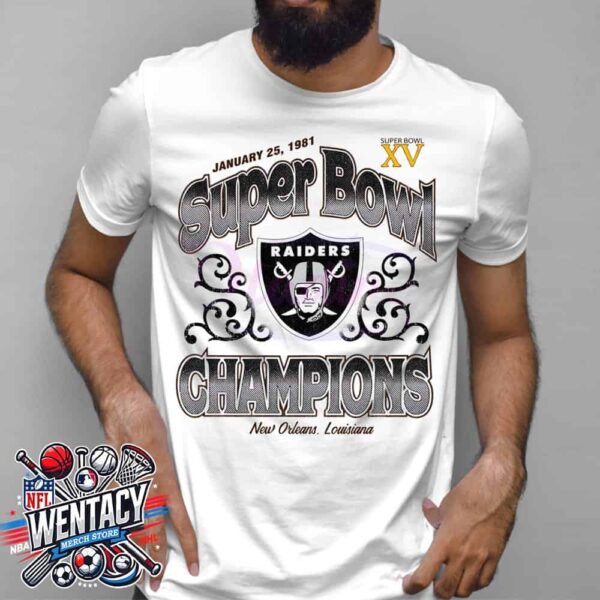 Vintage Las Vegas Raiders Super Bowl XV Champion New Orleans Louisiana On January 25 1981 Unisex T-Shirt