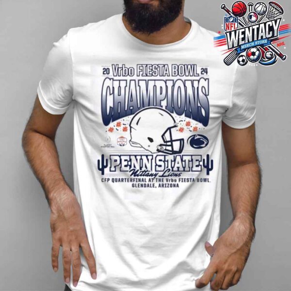 Vrbo Fiesta Bowl 2024 Champions Penn State Nittany Lions CFP Quaterfinal At The Fiesta Bowl In Glendale Arizona Unisex T-Shirt