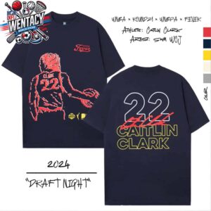 WNBA x Round21 x WNBPA Caitlin Clark Indiana Fever Draft Night Caitlin Clark Two Sides Unisex T-Shirt