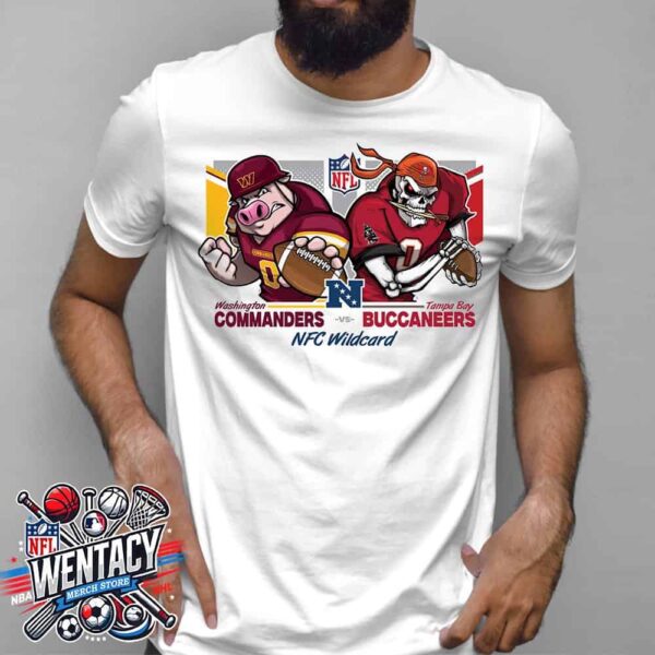 Washington Commanders Vs Tampa Bay Buccaneers Mascot NFL NFC Wild Card Playoffs Matchup On January 12 2025 Unisex T-Shirt